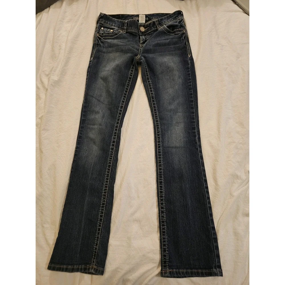 Maurices Women's Dark Wash Bootcut Jeans Size 12 Short Stretch Denim‎